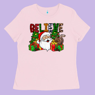 Believe Ladies Tee Designed By Cowhidedigitalart