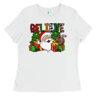 White believe Ladies Tee - CowhideDigitalArt