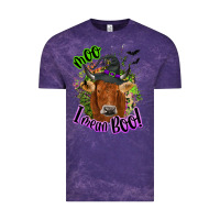 Cloud Purple Moo i mean boo Cow Vintage Tee - NancyCooperArtShop