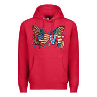 Cardinal Love America wings 4th of july Premium Hoodie - HowdyJamesFarm