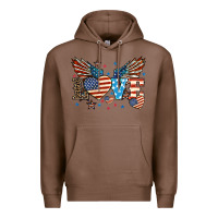 Chestnut Love America wings 4th of july Premium Hoodie - HowdyJamesFarm