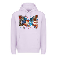 Lilac Love America wings 4th of july Premium Hoodie - HowdyJamesFarm