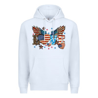 White Love America wings 4th of july Premium Hoodie - HowdyJamesFarm