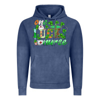 Vintage Denim st.patricks one lucky nurse Vintage Hoodie - BarkalooDesign