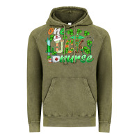 Vintage Olive st.patricks one lucky nurse Vintage Hoodie - BarkalooDesign