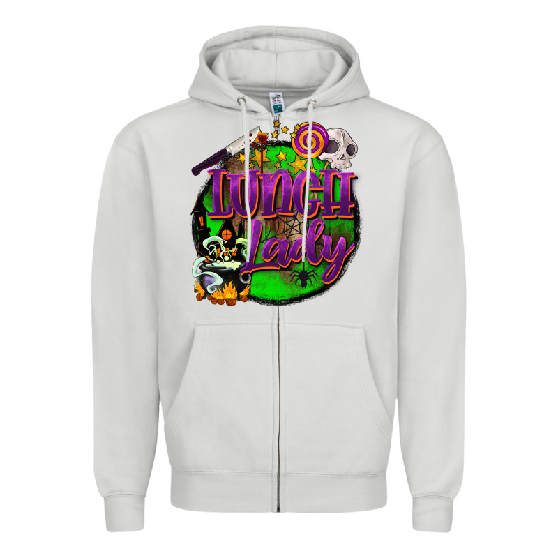 Halloween Lunch Lady Zipper Hoodie by BarkalooDesign | Teevron
