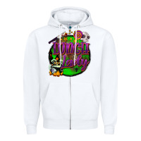 White halloween lunch lady Zipper Hoodie - BarkalooDesign