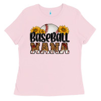 Bubblegum Pink baseball nana Ladies Tee - HRA Design Shop