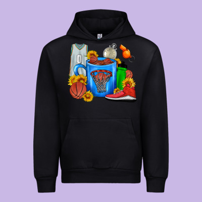 Basketball Coffee Cup Urban Hoodie Designed By Fadigitalartstudio