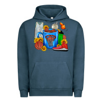 Pigment Midnight Navy Basketball Coffee cup Urban Hoodie - FaDigitalArtStudio