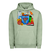 Pigment Oil Green Basketball Coffee cup Urban Hoodie - FaDigitalArtStudio