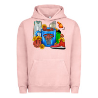 Pigment Salmon Basketball Coffee cup Urban Hoodie - FaDigitalArtStudio