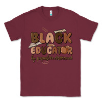 Burgundy black educator by popular demand Classic Tee - MaliasSmallBusiness