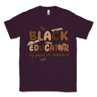 Plum black educator by popular demand Classic Tee - MaliasSmallBusiness