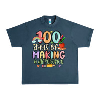 Midnight Navy 100 days of making a difference Urban Heavy Tee - MaliasSmallBusiness