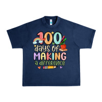 Navy 100 days of making a difference Urban Heavy Tee - MaliasSmallBusiness