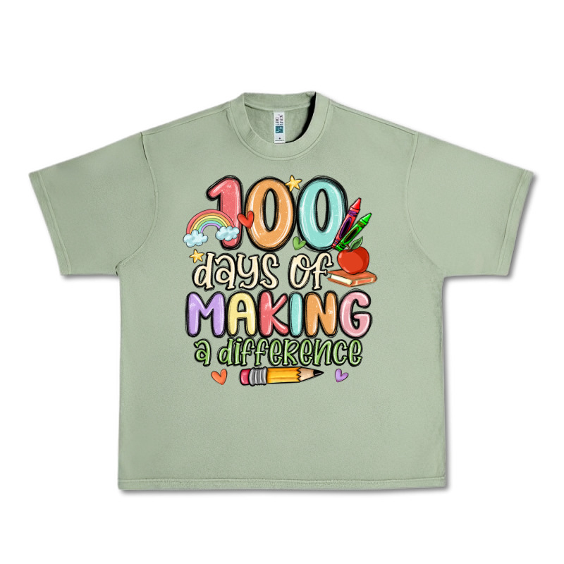 100 Days Of Making A Difference Urban Heavy Tee by MaliasSmallBusiness | Teevron