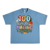 Pebble Blue 100 days of making a difference Urban Heavy Tee - MaliasSmallBusiness