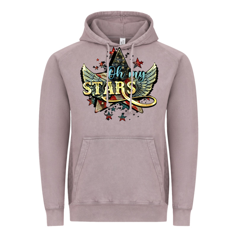 Oh My Stars America Wings Vintage Hoodie by NancyCooperArtShop | Teevron