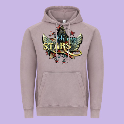 Oh My Stars America Wings Vintage Hoodie Designed By Nancycooperartshop