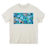 Cream dolphin  mug Heavy Core Tee - BarkalooDesign