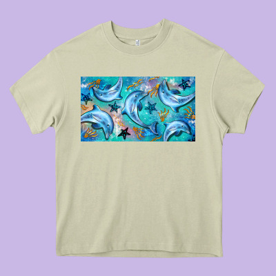 Dolphin  Mug Heavy Core Tee Designed By Barkaloodesign