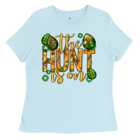 Baby Blue The hunt is on Easter Ladies Tee - Neo Western