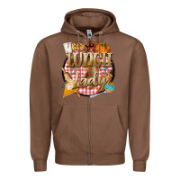 Chestnut fall  lunch lady Zipper Hoodie - BarkalooDesign