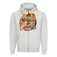 Dove Grey fall  lunch lady Zipper Hoodie - BarkalooDesign