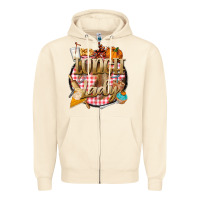 Sandshell fall  lunch lady Zipper Hoodie - BarkalooDesign