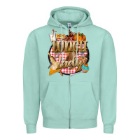 Seafoam fall  lunch lady Zipper Hoodie - BarkalooDesign