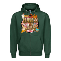 Sports Green fall  lunch lady Zipper Hoodie - BarkalooDesign