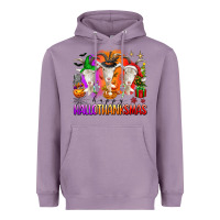 Lavender happy hallothanksmas goats Heavyweight Hoodie - texasbilliewilder