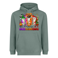 Sage happy hallothanksmas goats Heavyweight Hoodie - texasbilliewilder