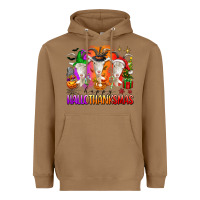 Toasted Coconut happy hallothanksmas goats Heavyweight Hoodie - texasbilliewilder