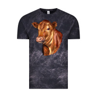 Cloud Black red angus cattle cow Vintage Tee - LillyAllenDesigns