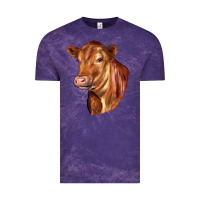 Cloud Purple red angus cattle cow Vintage Tee - LillyAllenDesigns