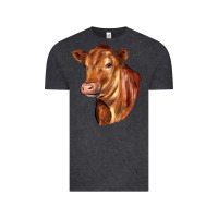 Vintage Black red angus cattle cow Vintage Tee - LillyAllenDesigns