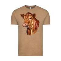 Vintage Coffee red angus cattle cow Vintage Tee - LillyAllenDesigns