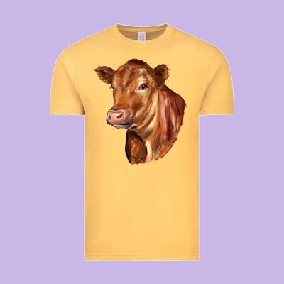 Red Angus Cattle Cow Vintage Tee Designed By Lillyallendesigns