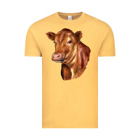 Vintage Mustard red angus cattle cow Vintage Tee - LillyAllenDesigns