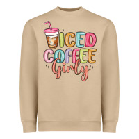 Mushroom iced coffee girly Heavyweight Sweatshirt - MaliasSmallBusiness