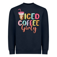 Navy iced coffee girly Heavyweight Sweatshirt - MaliasSmallBusiness