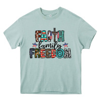 Arona faith family freedom Heavy Core Tee - CowhideDigitalArt