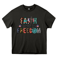Asphalt faith family freedom Heavy Core Tee - CowhideDigitalArt