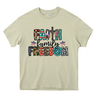 Mossy faith family freedom Heavy Core Tee - CowhideDigitalArt
