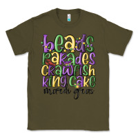 Army Green beads parades crawfish king cake mardi gras Classic Tee - MaliasSmallBusiness