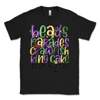 Black beads parades crawfish king cake mardi gras Classic Tee - MaliasSmallBusiness