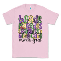 Bubblegum Pink beads parades crawfish king cake mardi gras Classic Tee - MaliasSmallBusiness