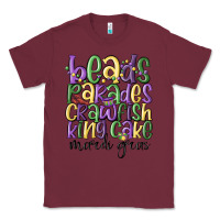 Burgundy beads parades crawfish king cake mardi gras Classic Tee - MaliasSmallBusiness